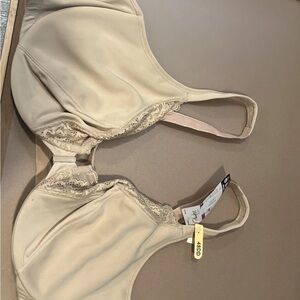 NWT Playtex 48DD Front-close No-poke Underwire Beige NEW $46